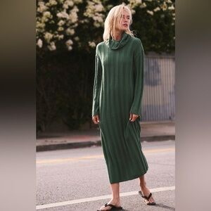 Free People Green Wanda Sweater Dress